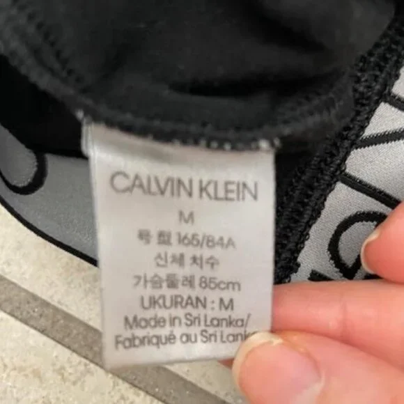 Calvin Klein Loungewear Crop Bra Top and Sweatpants Joggers S M Black - Picture 4 of 8